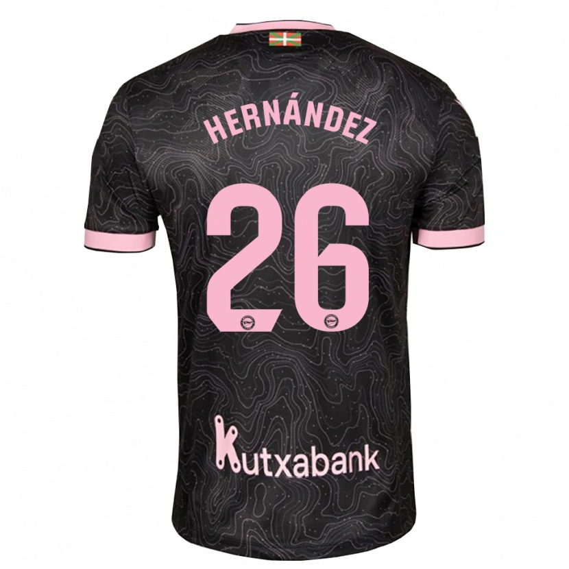 DanxenキッズIzei Hernández#26黒 ピンクアウェイシャツ2026/27ジャージーユニフォーム