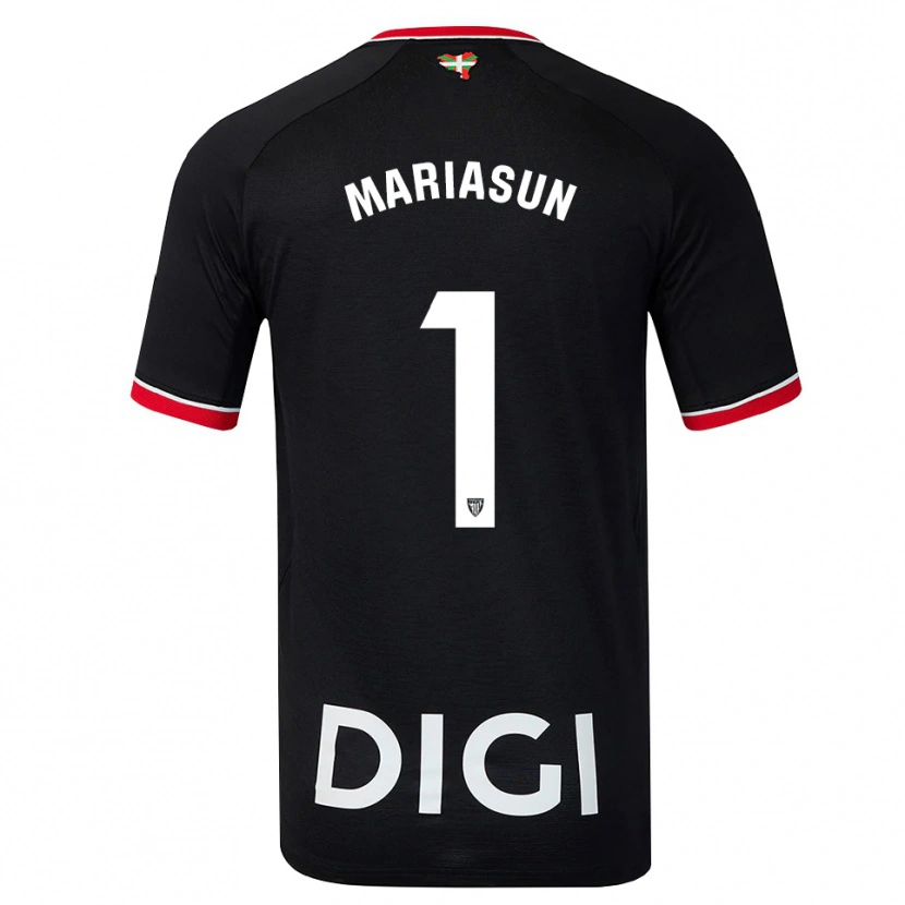 DanxenキッズMaría Asunción Quiñones Goikoetxea#1黒白赤アウェイシャツ2026/27ジャージーユニフォーム