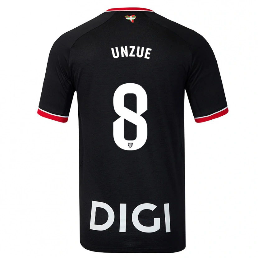 DanxenキッズMarta Unzué#8黒白赤アウェイシャツ2026/27ジャージーユニフォーム