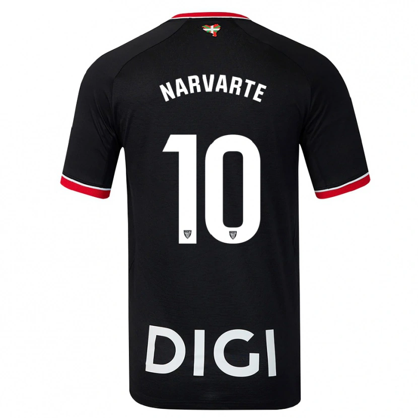 DanxenキッズDanel Narvarte#10黒白赤アウェイシャツ2026/27ジャージーユニフォーム