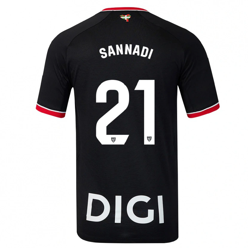 DanxenキッズMaroan Sannadi#21黒白赤アウェイシャツ2026/27ジャージーユニフォーム