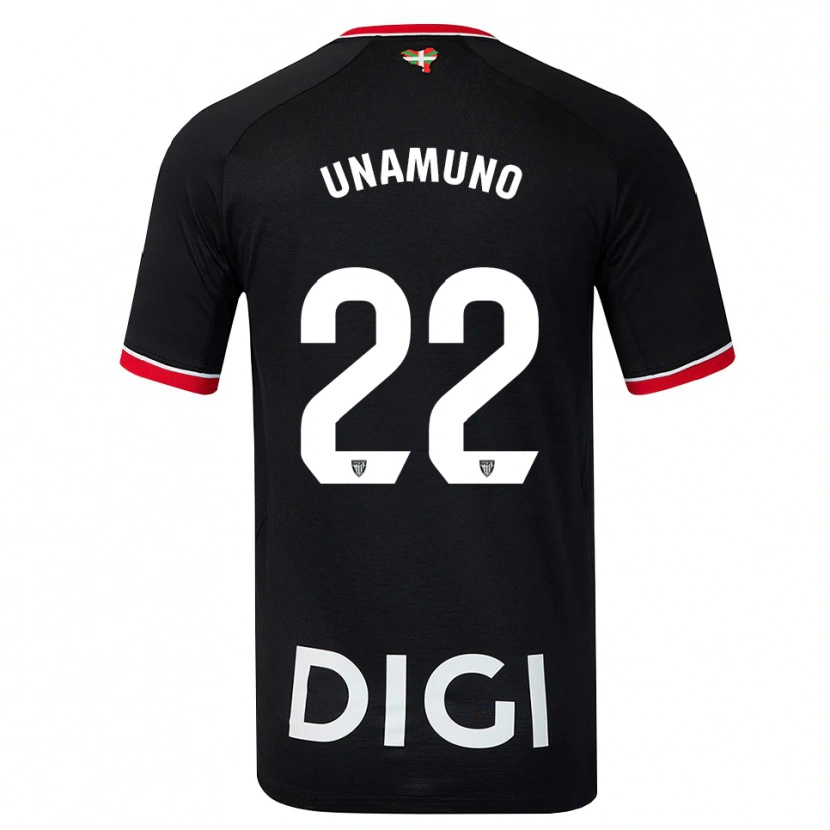 Danxenキッズオイエル・ウナムーノ・オール・アルテタ#22黒白赤アウェイシャツ2026/27ジャージーユニフォーム