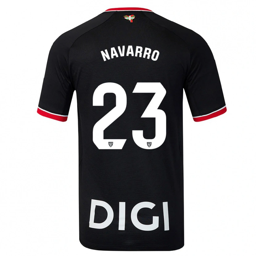 Danxenキッズロベルト・ナバーロ#23黒白赤アウェイシャツ2026/27ジャージーユニフォーム