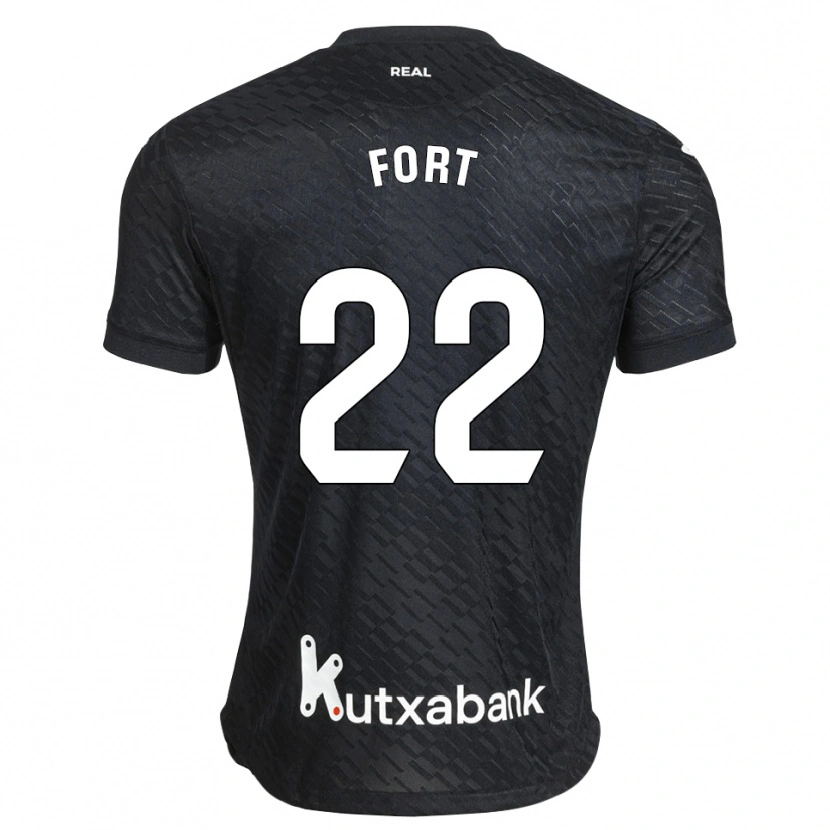 Danxenキッズエクトル・フォート#22黒 白アウェイシャツ2026/27ジャージーユニフォーム