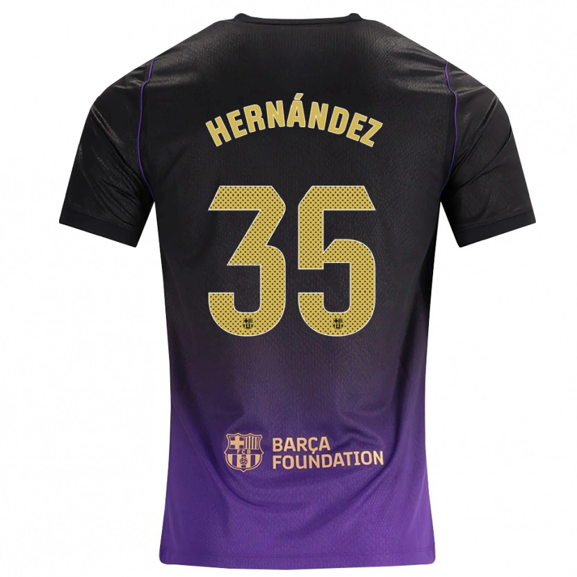DanxenキッズJoni Hernández#35紫 黄 黒アウェイシャツ2026/27ジャージーユニフォーム