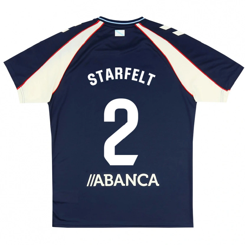 Danxenキッズカール・スターフェルト#2ロイヤルブルー 赤 白アウェイシャツ2026/27ジャージーユニフォーム