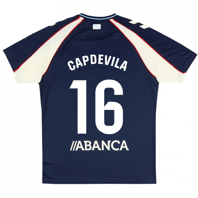 DanxenキッズAdrià Capdevila#16ロイヤルブルー 赤 白アウェイシャツ2026/27ジャージーユニフォーム