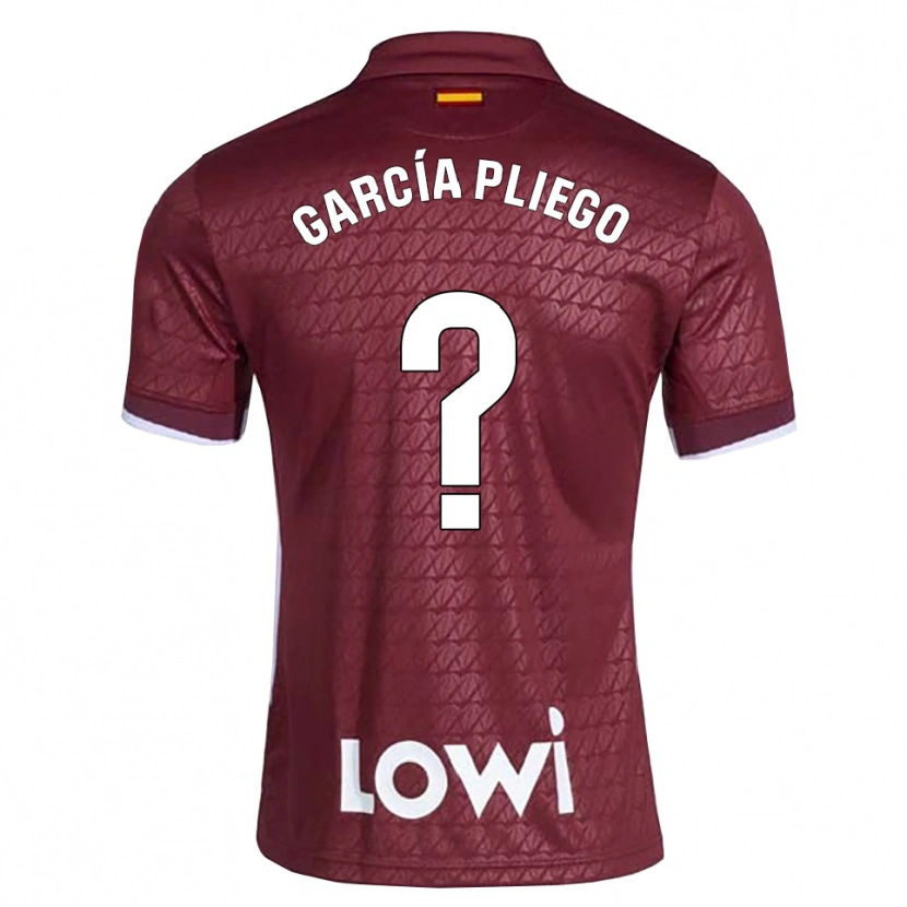 DanxenキッズHugo García Pliego#0ダークレッド 白アウェイシャツ2026/27ジャージーユニフォーム