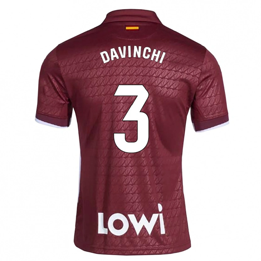 DanxenキッズDavinchi#3ダークレッド 白アウェイシャツ2026/27ジャージーユニフォーム