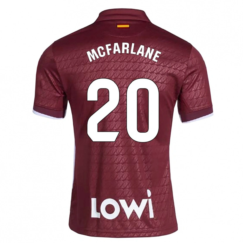 DanxenキッズAyden Mcfarlane#20ダークレッド 白アウェイシャツ2026/27ジャージーユニフォーム