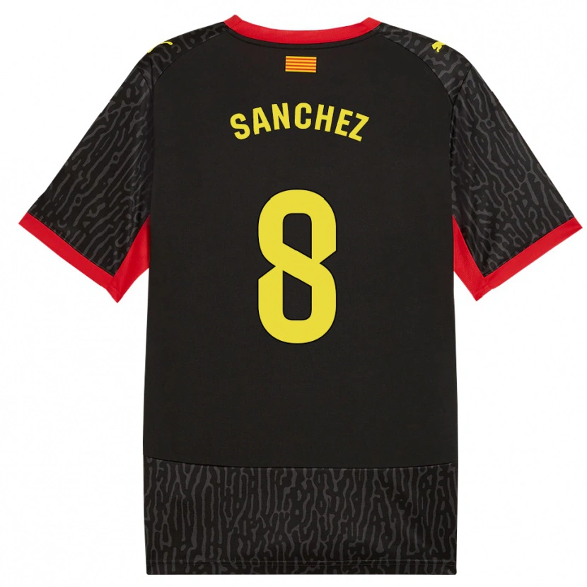 DanxenキッズMiguel Ángel Sánchez#8黒黄赤アウェイシャツ2026/27ジャージーユニフォーム