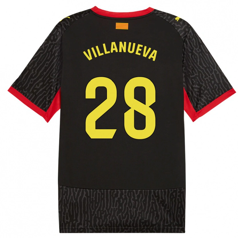 DanxenキッズPablo Villanueva#28黒黄赤アウェイシャツ2026/27ジャージーユニフォーム