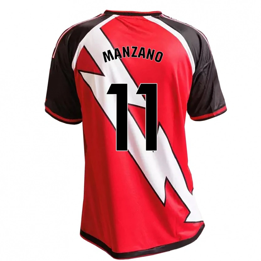 Danxenキッズセルジオ・マンツァーノ#11赤黒白アウェイシャツ2026/27ジャージーユニフォーム