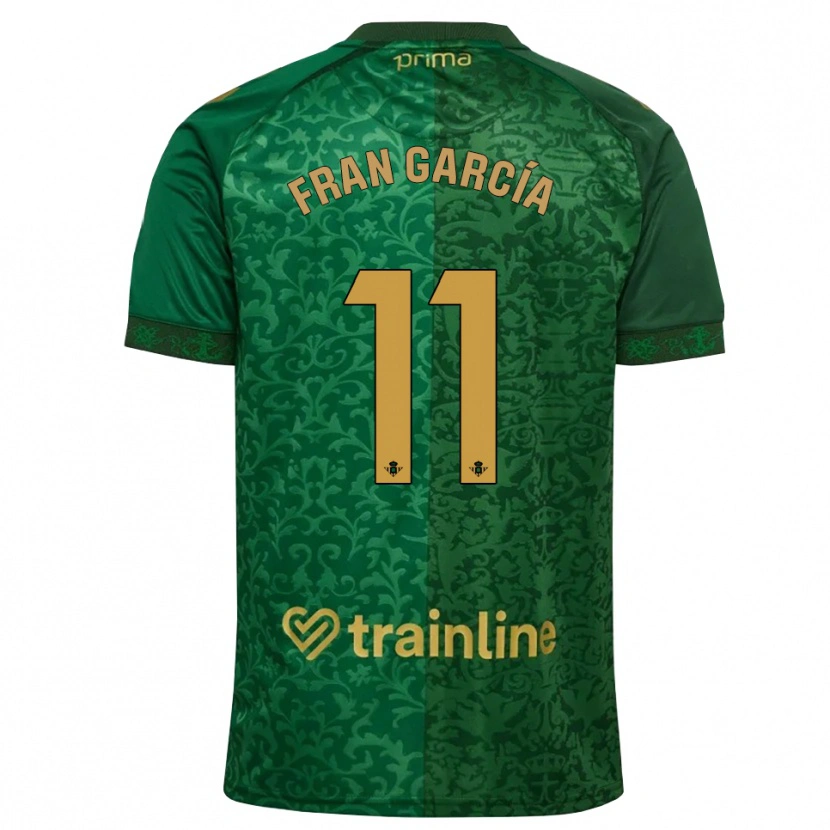 Danxenキッズフラン・ガルシア#11フォレストグリーン ダークゴールデンロッドアウェイシャツ2026/27ジャージーユニフォーム