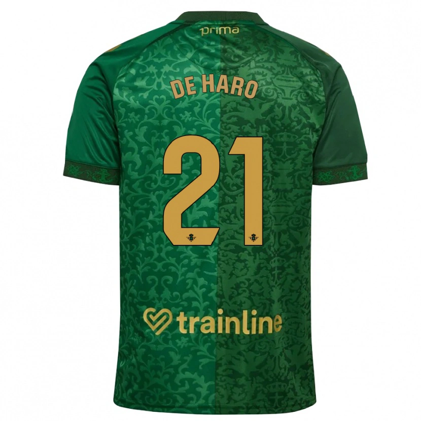 DanxenキッズAlberto De Haro#21フォレストグリーン ダークゴールデンロッドアウェイシャツ2026/27ジャージーユニフォーム