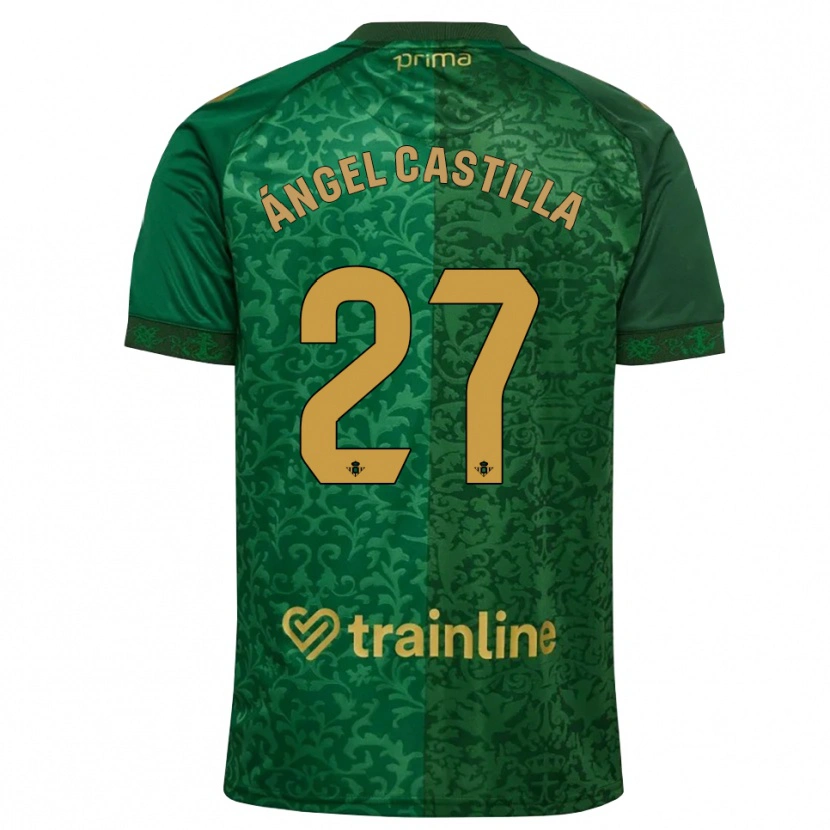 DanxenキッズMiguel Ángel Castilla#27フォレストグリーン ダークゴールデンロッドアウェイシャツ2026/27ジャージーユニフォーム