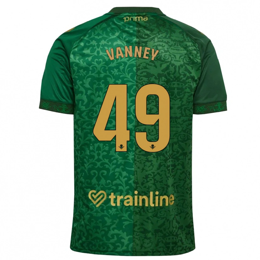 Danxenキッズディラン・ヴァニー#49フォレストグリーン ダークゴールデンロッドアウェイシャツ2026/27ジャージーユニフォーム