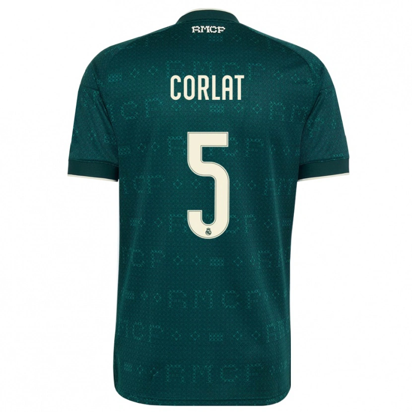 DanxenキッズEdu Corlat#5ダークスレートグレー 白アウェイシャツ2026/27ジャージーユニフォーム