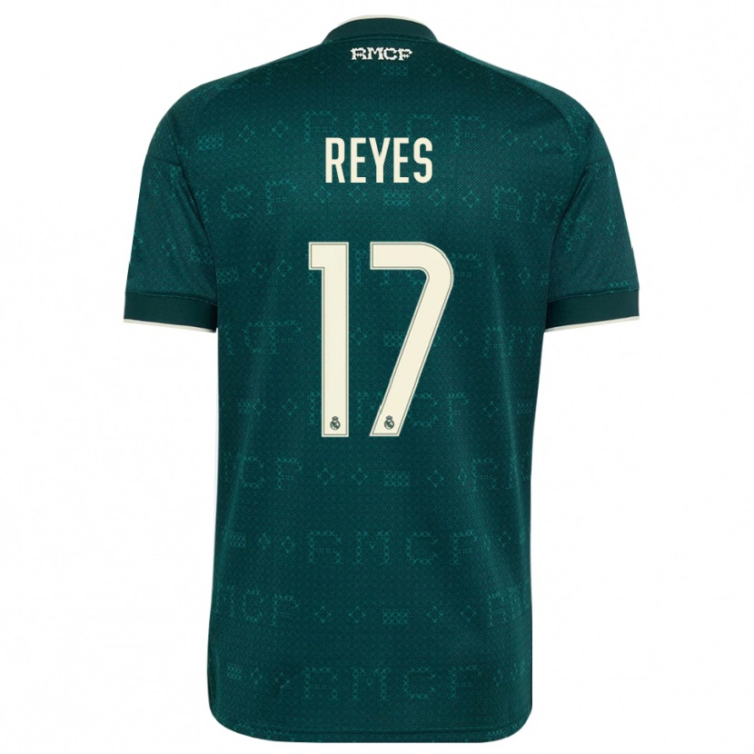 DanxenキッズJosé Reyes#17ダークスレートグレー 白アウェイシャツ2026/27ジャージーユニフォーム