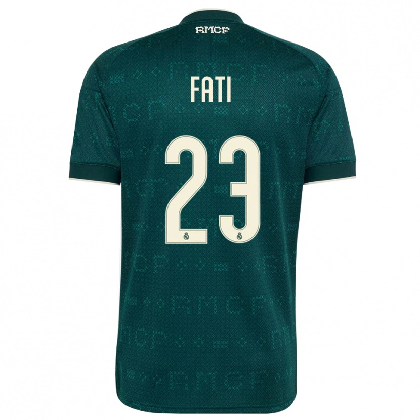 DanxenキッズLamini Fati#23ダークスレートグレー 白アウェイシャツ2026/27ジャージーユニフォーム