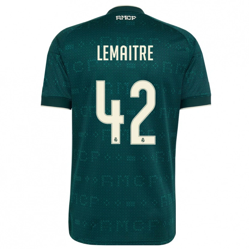 DanxenキッズLéo Lemaître#42ダークスレートグレー 白アウェイシャツ2026/27ジャージーユニフォーム