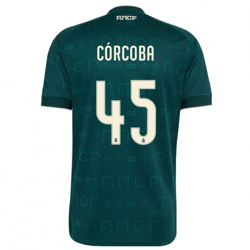 DanxenキッズAndrés Córcoba#45ダークスレートグレー 白アウェイシャツ2026/27ジャージーユニフォーム
