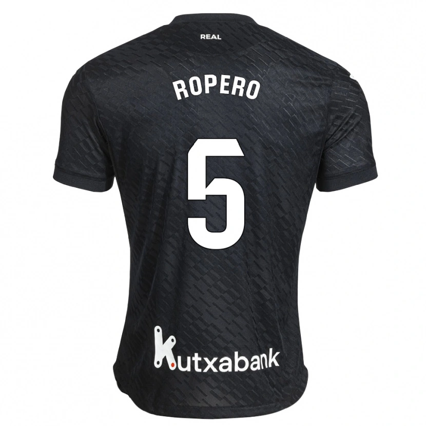 DanxenキッズIker Ropero#5黒 白アウェイシャツ2026/27ジャージーユニフォーム