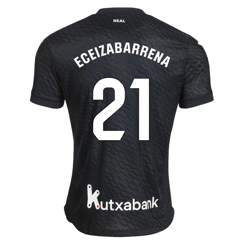 DanxenキッズJon Eceizabarrena#21黒 白アウェイシャツ2026/27ジャージーユニフォーム