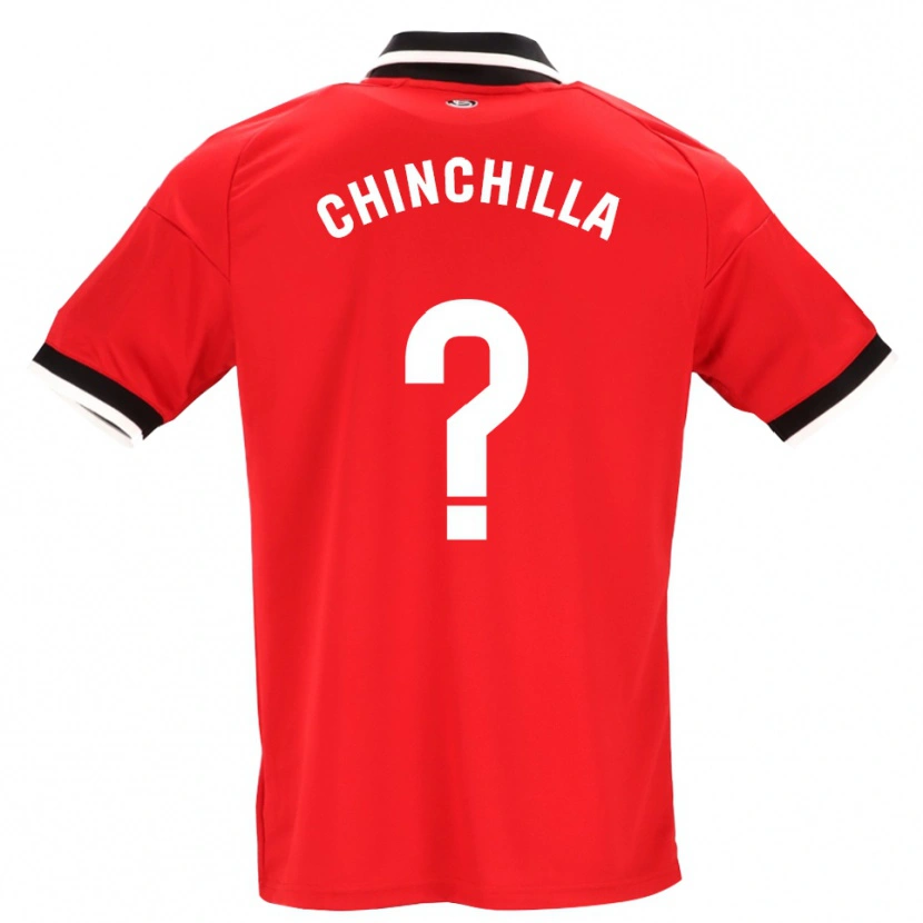 DanxenキッズGustavo Chinchilla#0黒白赤アウェイシャツ2026/27ジャージーユニフォーム