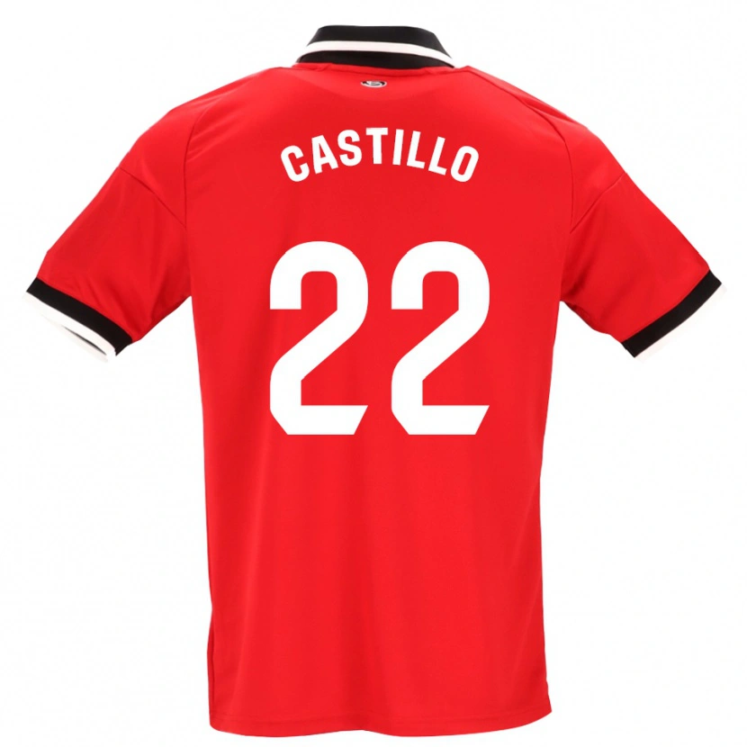 DanxenキッズJosé Castillo#22黒白赤アウェイシャツ2026/27ジャージーユニフォーム