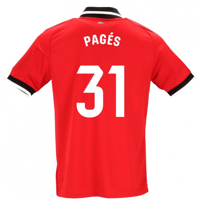 DanxenキッズLukas Pagés#31黒白赤アウェイシャツ2026/27ジャージーユニフォーム