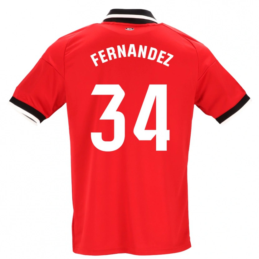 Danxenキッズマルク・フェルナンデス#34黒白赤アウェイシャツ2026/27ジャージーユニフォーム
