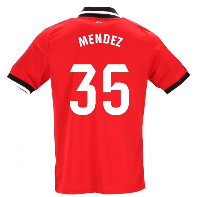 DanxenキッズTomás Méndez#35黒白赤アウェイシャツ2026/27ジャージーユニフォーム