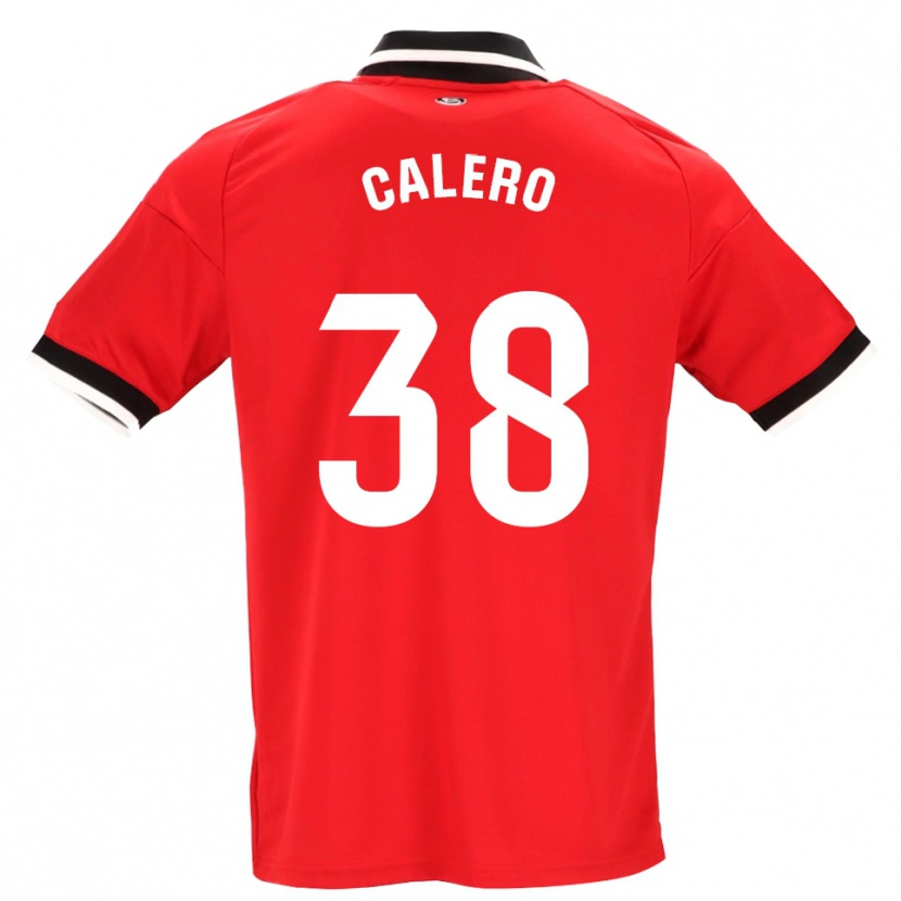 DanxenキッズJosema Calero#38黒白赤アウェイシャツ2026/27ジャージーユニフォーム