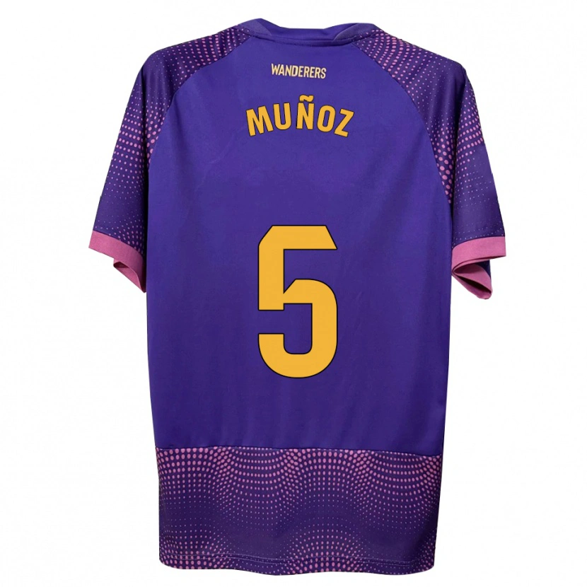 DanxenキッズIsmael Muñoz#5紫 白 ピンクアウェイシャツ2026/27ジャージーユニフォーム