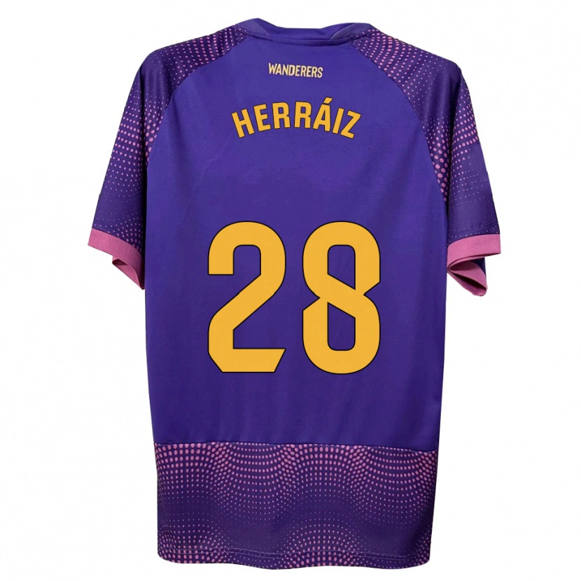 DanxenキッズAlex Herráiz#28紫 白 ピンクアウェイシャツ2026/27ジャージーユニフォーム