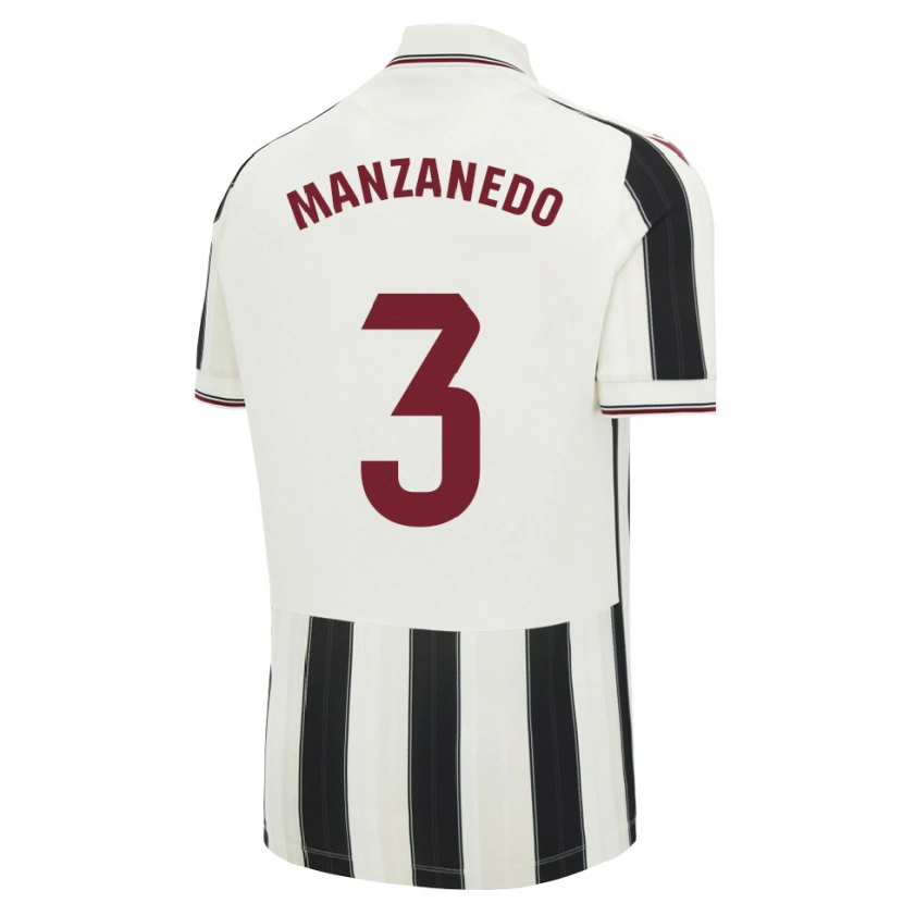 DanxenキッズAitor Manzanedo#3黒白赤アウェイシャツ2026/27ジャージーユニフォーム