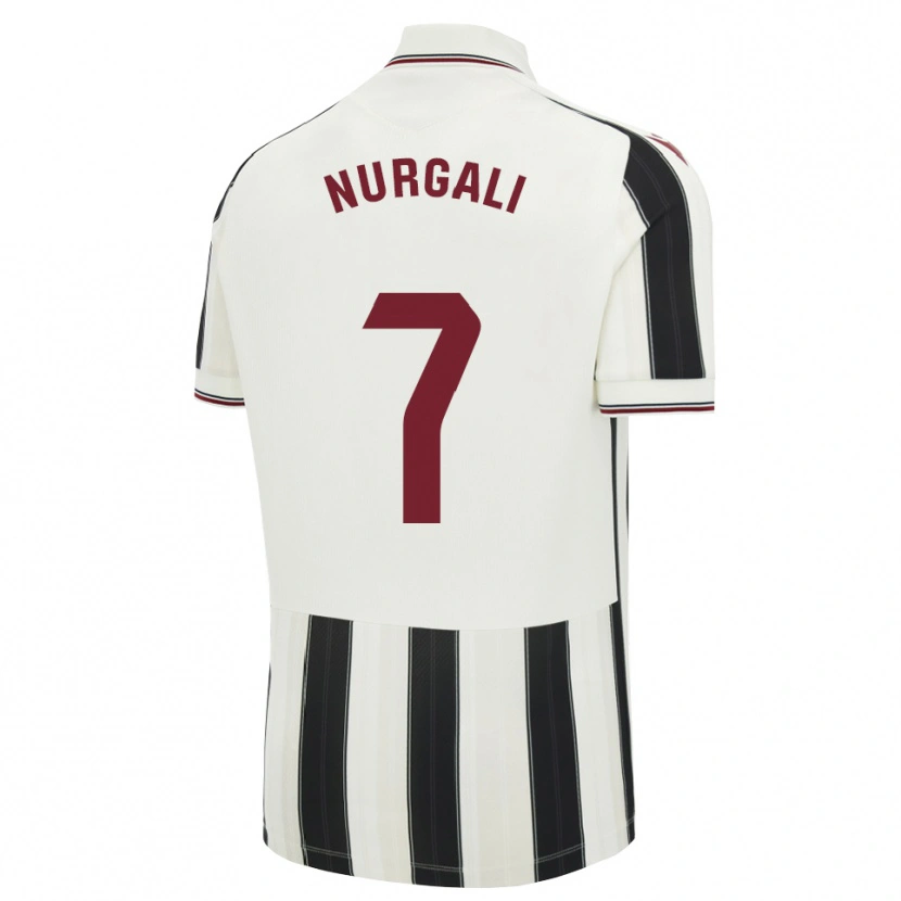 DanxenキッズAldiyar Nurgali#7黒白赤アウェイシャツ2026/27ジャージーユニフォーム