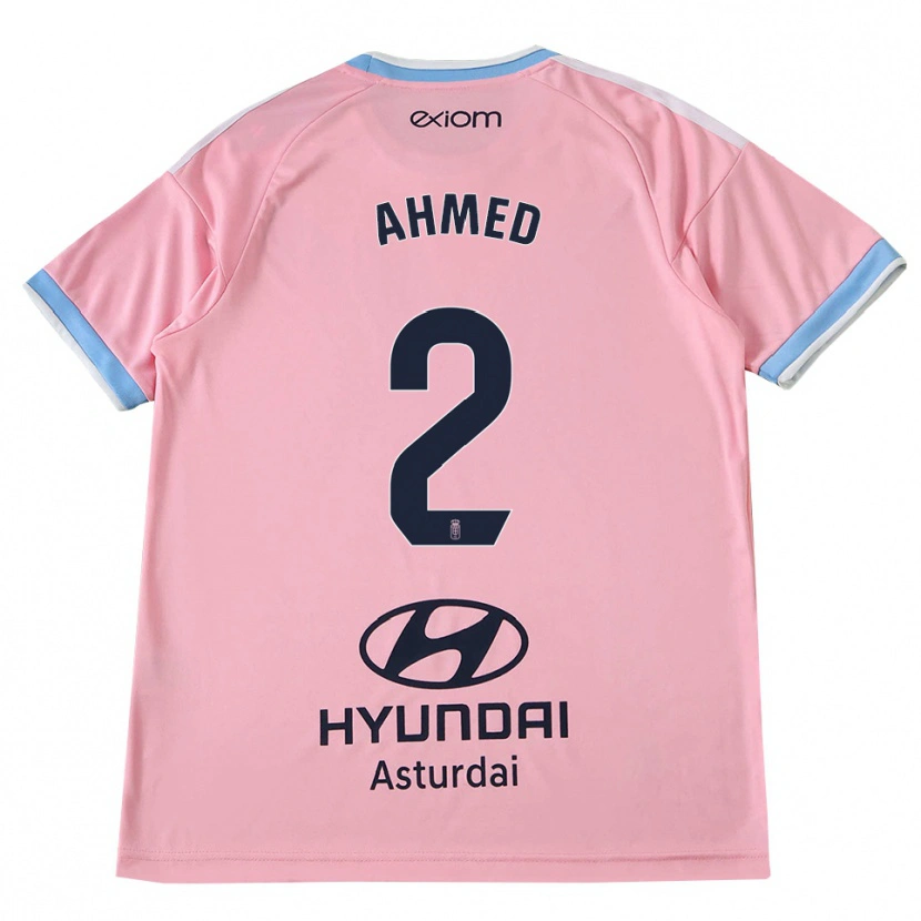 DanxenキッズAisar Ahmed#2コーンフラワーブルー ピンクアウェイシャツ2026/27ジャージーユニフォーム