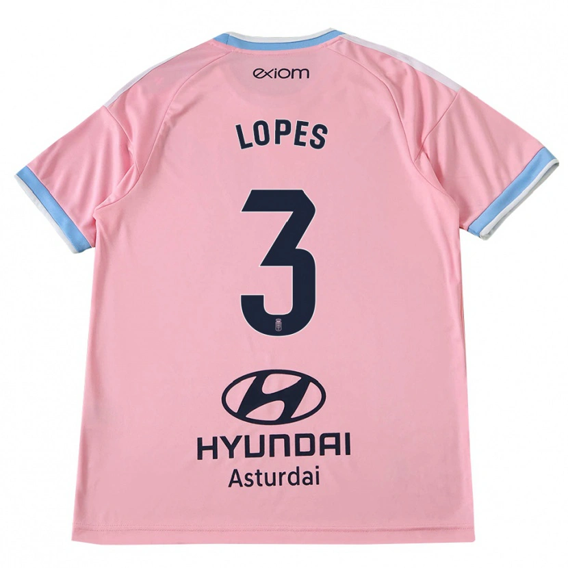 DanxenキッズAdrián Lopes#3コーンフラワーブルー ピンクアウェイシャツ2026/27ジャージーユニフォーム