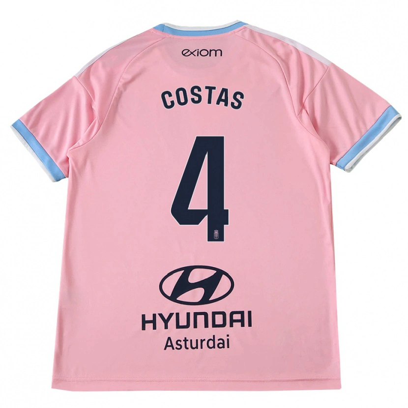Danxenキッズダビド・コスタス#4コーンフラワーブルー ピンクアウェイシャツ2026/27ジャージーユニフォーム
