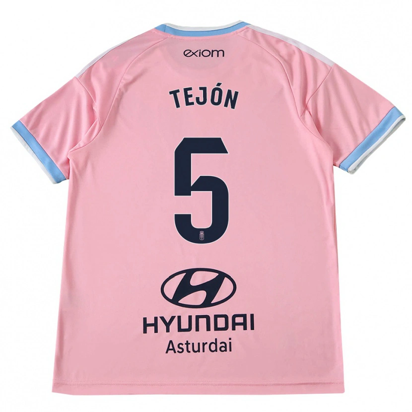 DanxenキッズDiego Tejón#5コーンフラワーブルー ピンクアウェイシャツ2026/27ジャージーユニフォーム