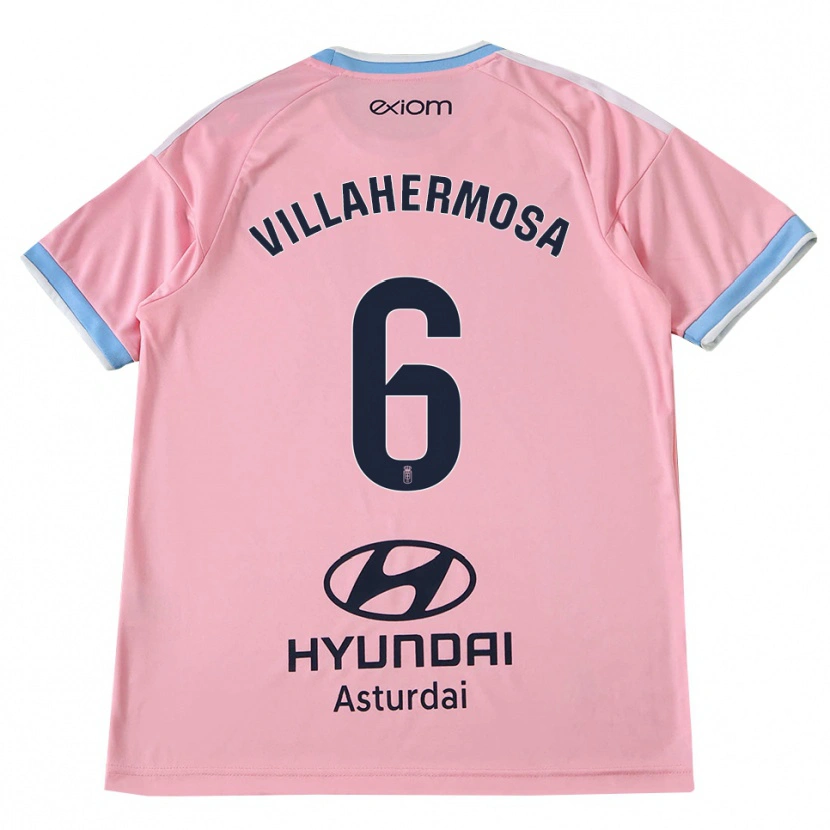 DanxenキッズDani Villahermosa#6コーンフラワーブルー ピンクアウェイシャツ2026/27ジャージーユニフォーム