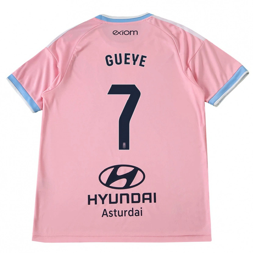 DanxenキッズLamine Gueye#7コーンフラワーブルー ピンクアウェイシャツ2026/27ジャージーユニフォーム