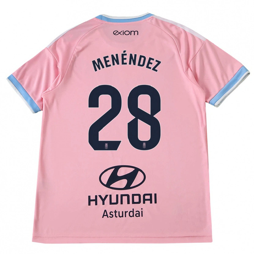 Danxenキッズディエゴ・メネンデス#28コーンフラワーブルー ピンクアウェイシャツ2026/27ジャージーユニフォーム