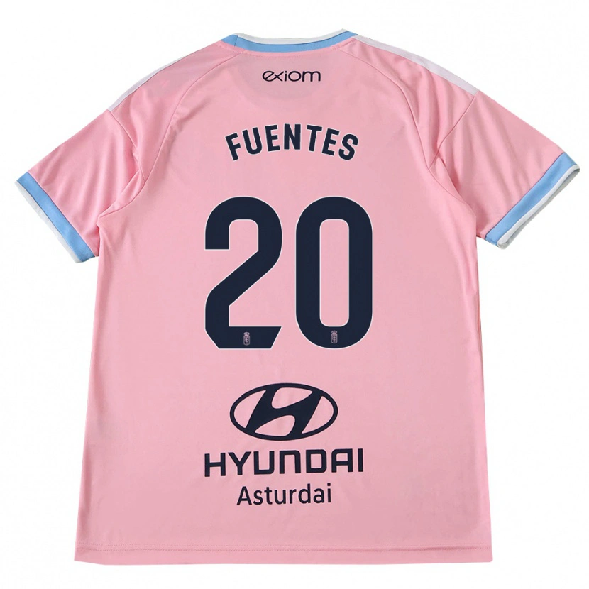 DanxenキッズJaime Fuentes#20コーンフラワーブルー ピンクアウェイシャツ2026/27ジャージーユニフォーム