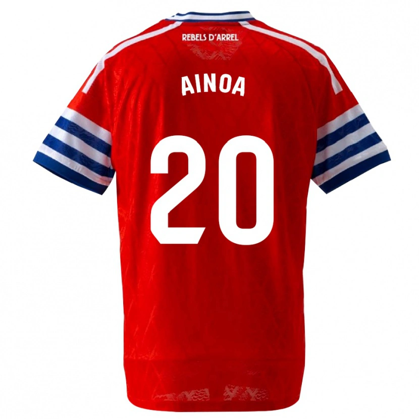 DanxenキッズAinoa Campo#20ロイヤルブルー 赤アウェイシャツ2026/27ジャージーユニフォーム