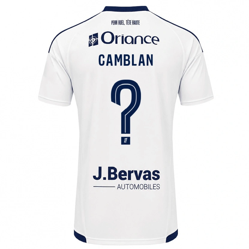 DanxenキッズAxel Camblan#0ネイビー 白アウェイシャツ2026/27ジャージーユニフォーム