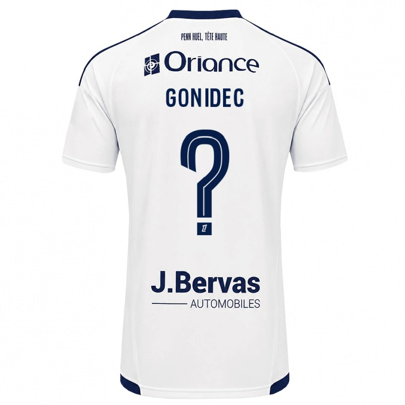 DanxenキッズSandy Gonidec#0ネイビー 白アウェイシャツ2026/27ジャージーユニフォーム
