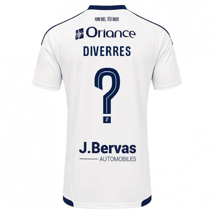 DanxenキッズEmma Diverres#0ネイビー 白アウェイシャツ2026/27ジャージーユニフォーム
